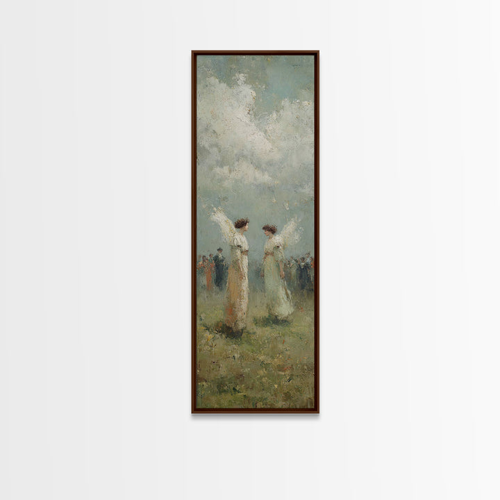 Skyward Reverence – Framed Canvas Print | Christian Art Canvas | Christian Wall Art | Tall Skinny Art Print | Christian Christmas Art | Chr