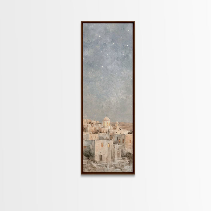 Guiding Night Star – Framed Canvas Print – Skinny Art – Christian Art Canvas – Christmas Art – Christian Wall Art – Christian Decor – Chris