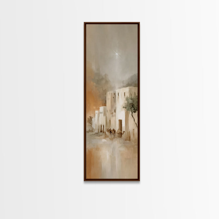 Silent Bethlehem Sky – Framed Canvas Print – Skinny Art – Christian Wall Art – Christian Art Canvas – Christian Christmas Art – Christian D