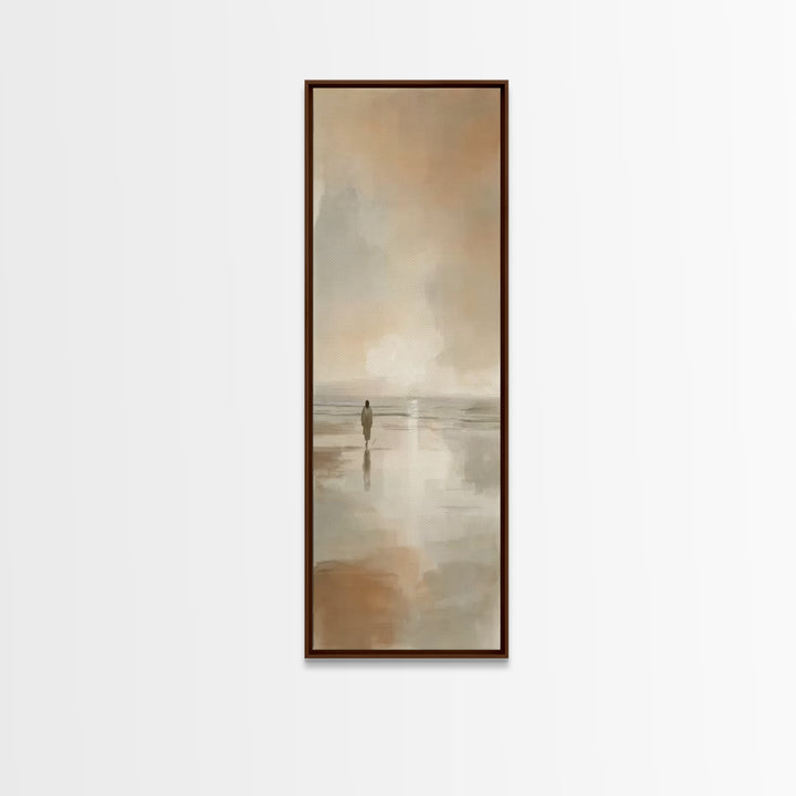 Shoreline Of Peace | Framed Canvas Print | Narrow Art | Christian Wall Art | Christian Art Canvas | Jesus Painting | Christian Christmas Ar