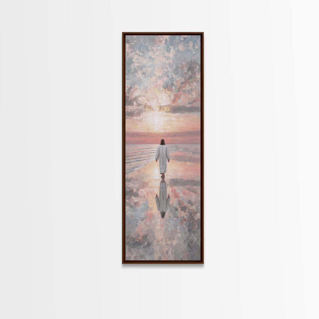 Light Of Eternity | Framed Canvas Print | Narrow Art | Christian Art Canvas | Christian Wall Art | Jesus Painting | Christian Christmas