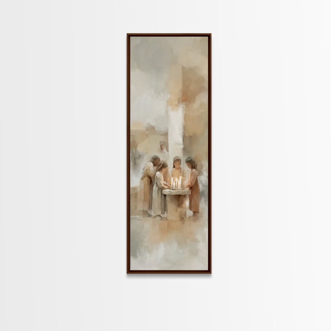 Sanctuary Of Peace - Framed Canvas Print - Christian Art Print - Christian Wall Art - Christmas Canvas Wall Art - Skinny Art - Jesus Art
