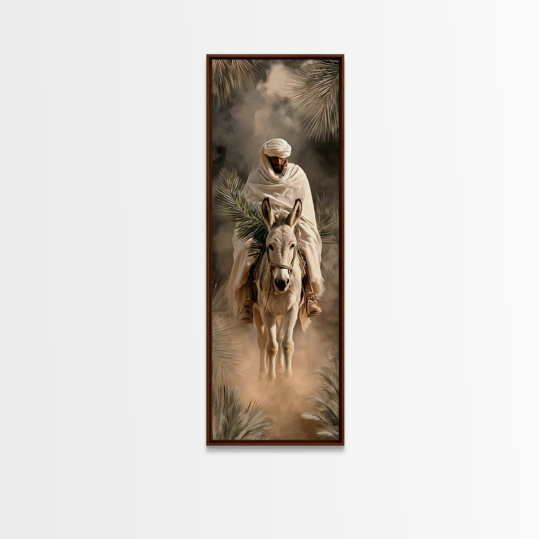 King Of Palms – Framed Canvas Print – Christian Art Canvas – Christian Art – Narrow Art – Christian Wall Art – Jesus Painting