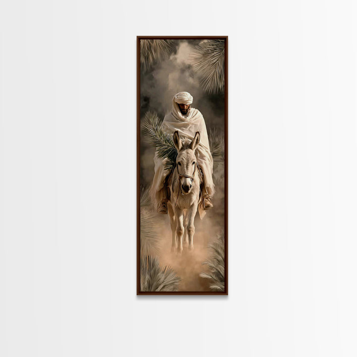 King Of Palms – Framed Canvas Print – Christian Art Canvas – Christian Art – Narrow Art – Christian Wall Art – Jesus Painting