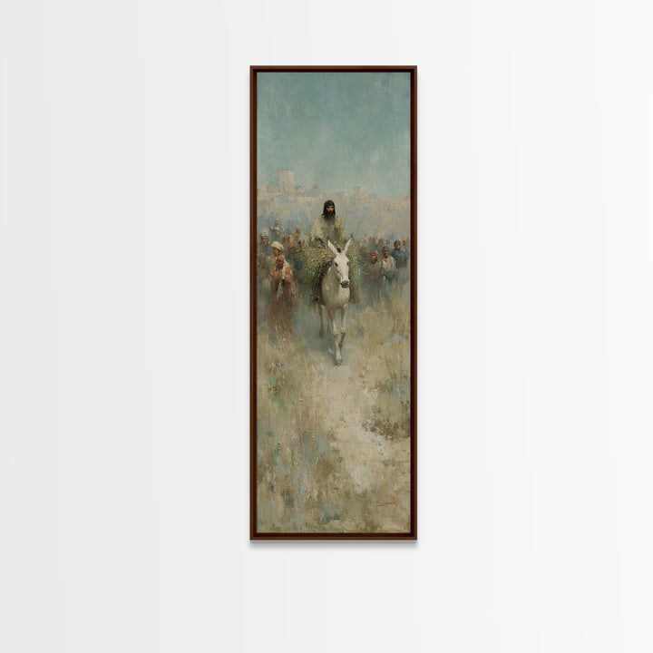 Triumphal Pathway – Framed Canvas Print – Christian Wall Art – Christian Art Print – Tall Skinny Art Print – Jesus Painting – Christian Art