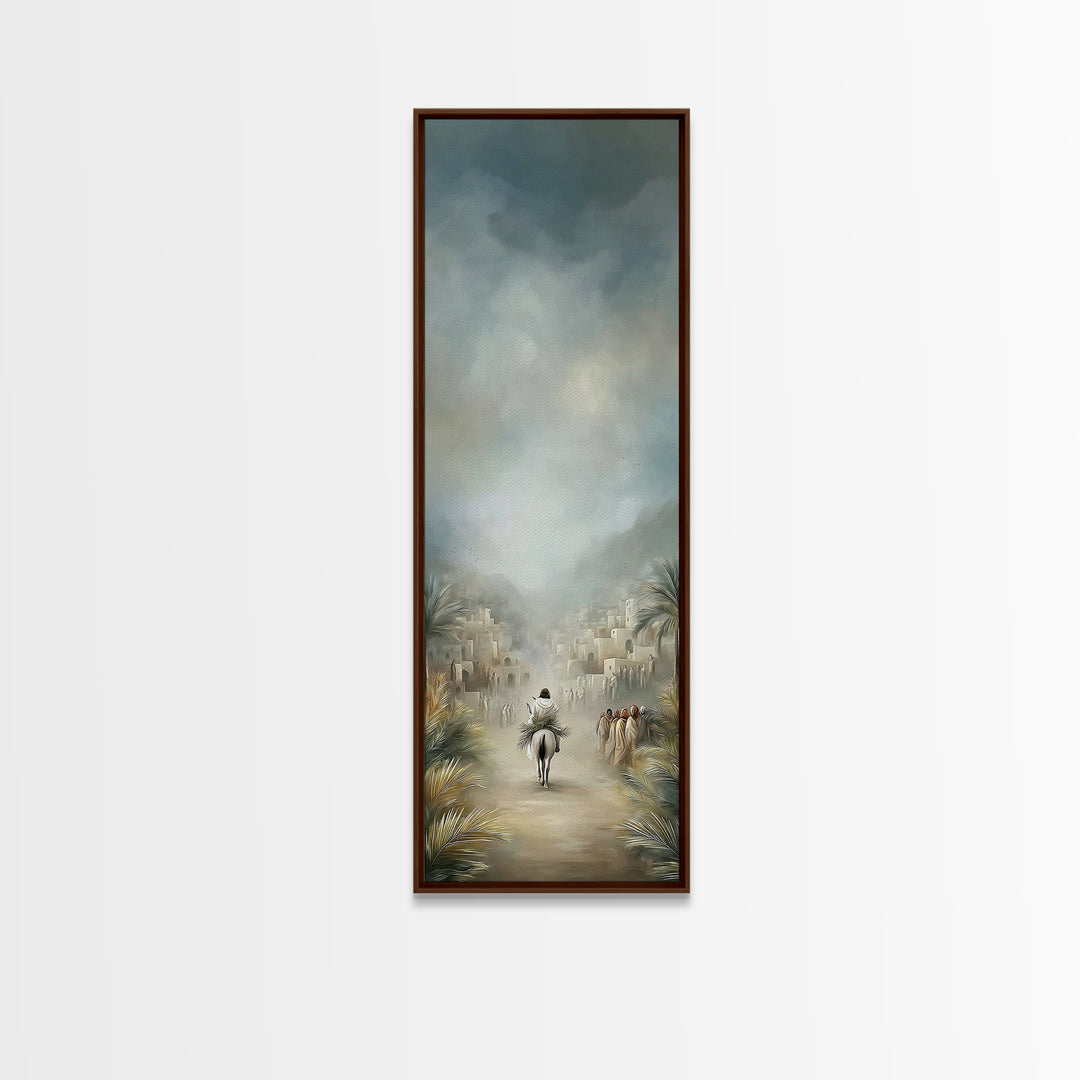 Entrance Of Peace – Framed Canvas Print – Christian Art – Christian Wall Art – Narrow Art – Jesus Painting – Christian Art Canvas