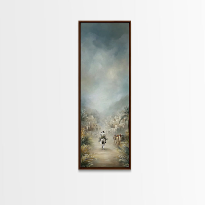 Entrance Of Peace – Framed Canvas Print – Christian Art – Christian Wall Art – Narrow Art – Jesus Painting – Christian Art Canvas