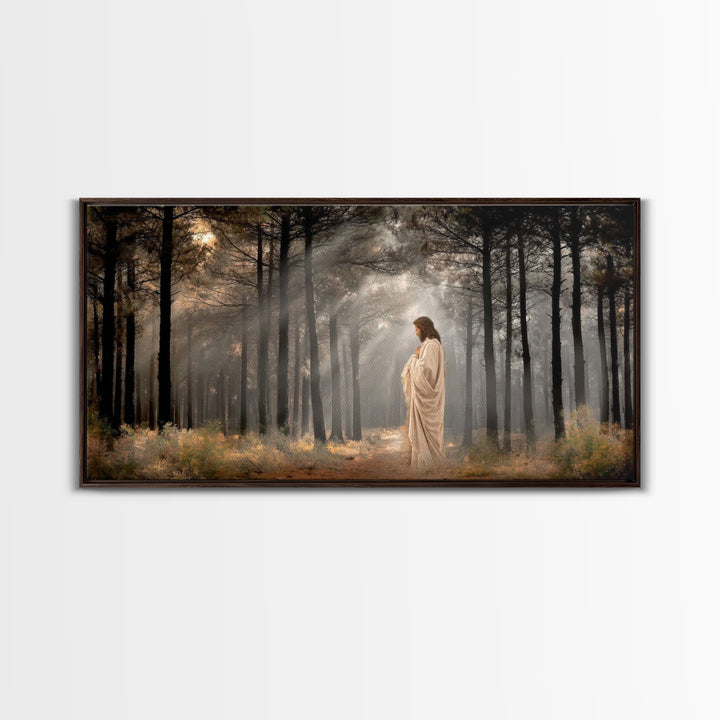 Radiant Redeemer | Framed Canvas Print | Christian Art Canvas | Jesus Painting | Christmas Wall Art | Christian Christmas Art | Christian D