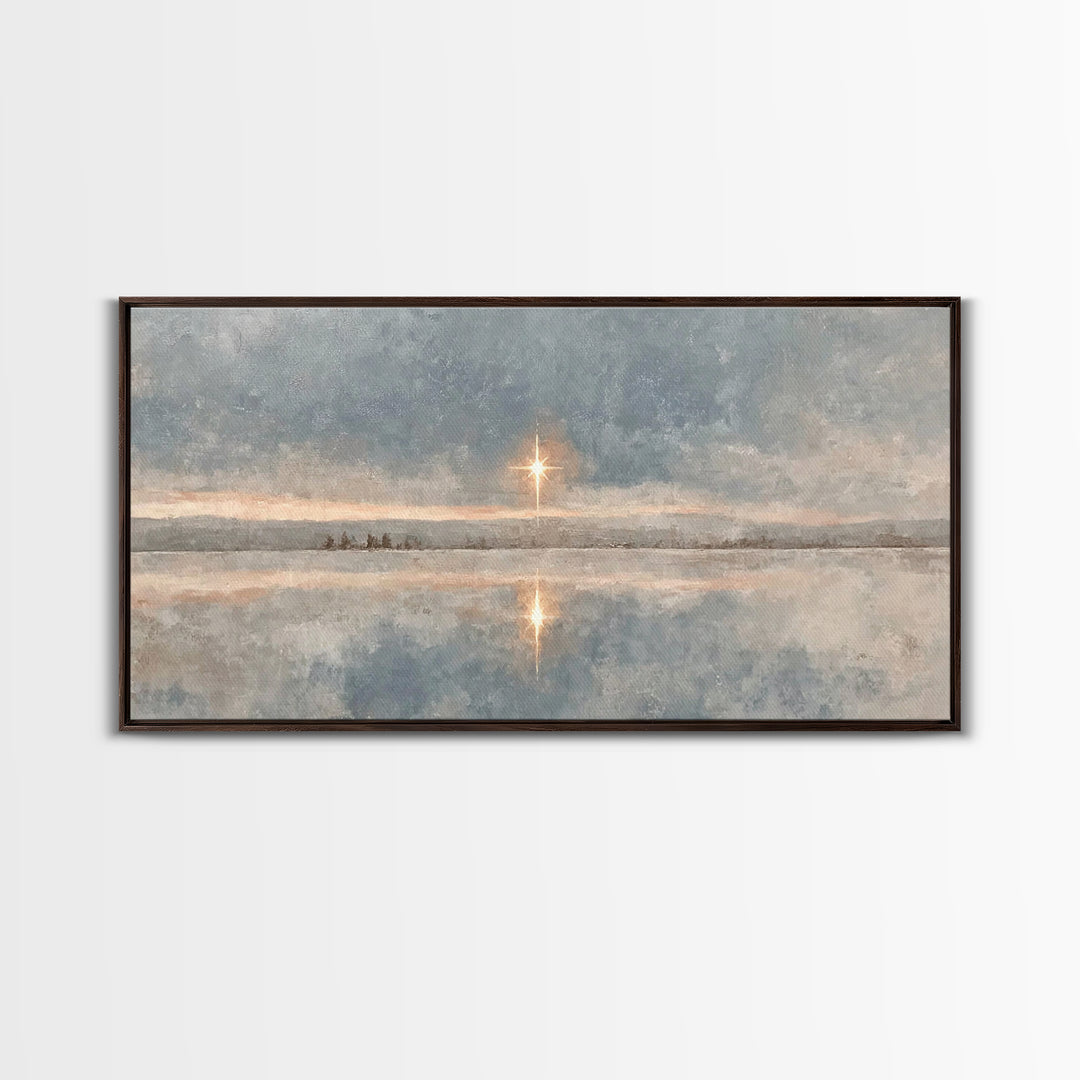 The Guiding Star – Framed Canvas Print – Christian Wall Art – Christian Art Canvas – Jesus Painting – Christian Christmas Art – Art Prints