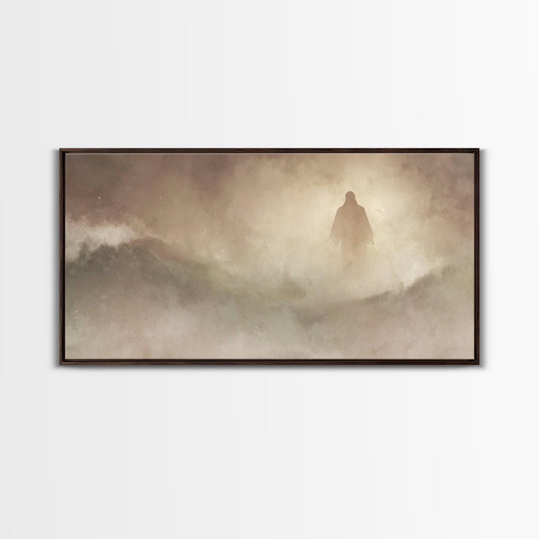 Sacred Stillness – Framed Canvas Print – Christian Art Canvas – Jesus Painting – Subtle Christian Art – Christian Wall Art – Christian Chri