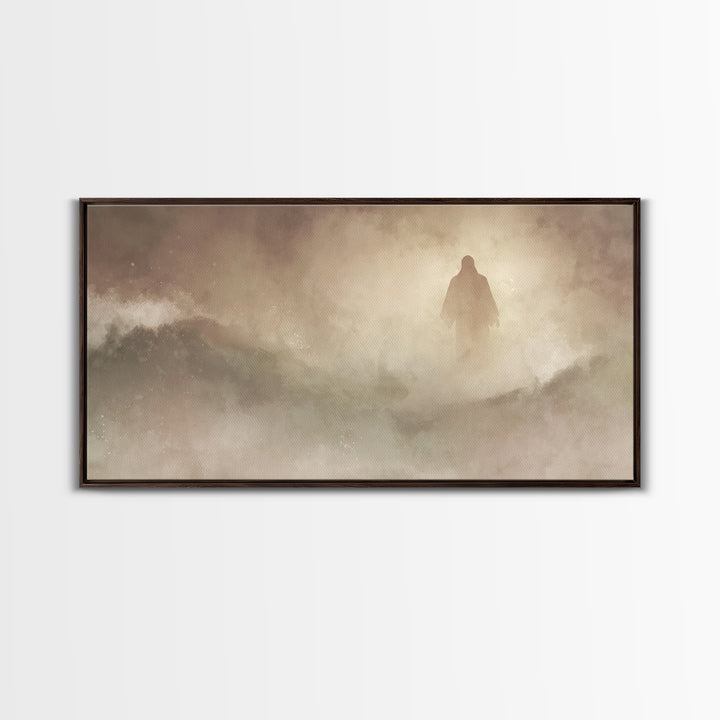 Sacred Stillness – Framed Canvas Print – Christian Art Canvas – Jesus Painting – Subtle Christian Art – Christian Wall Art – Christian Chri