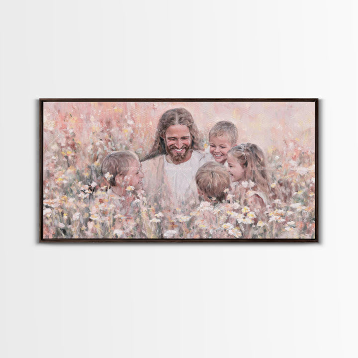 Field of Blessings | Framed Canvas Print | Christian Art Canvas | Christian Wall Art | Jesus Painting | Christian Art Print | Christian Gif