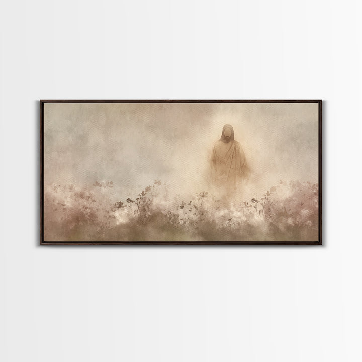 Eternal Bloom Grace | Framed Canvas Print | Christian Art Canvas | Christian Paintings | Jesus Painting | Christian Christmas Art | Christi