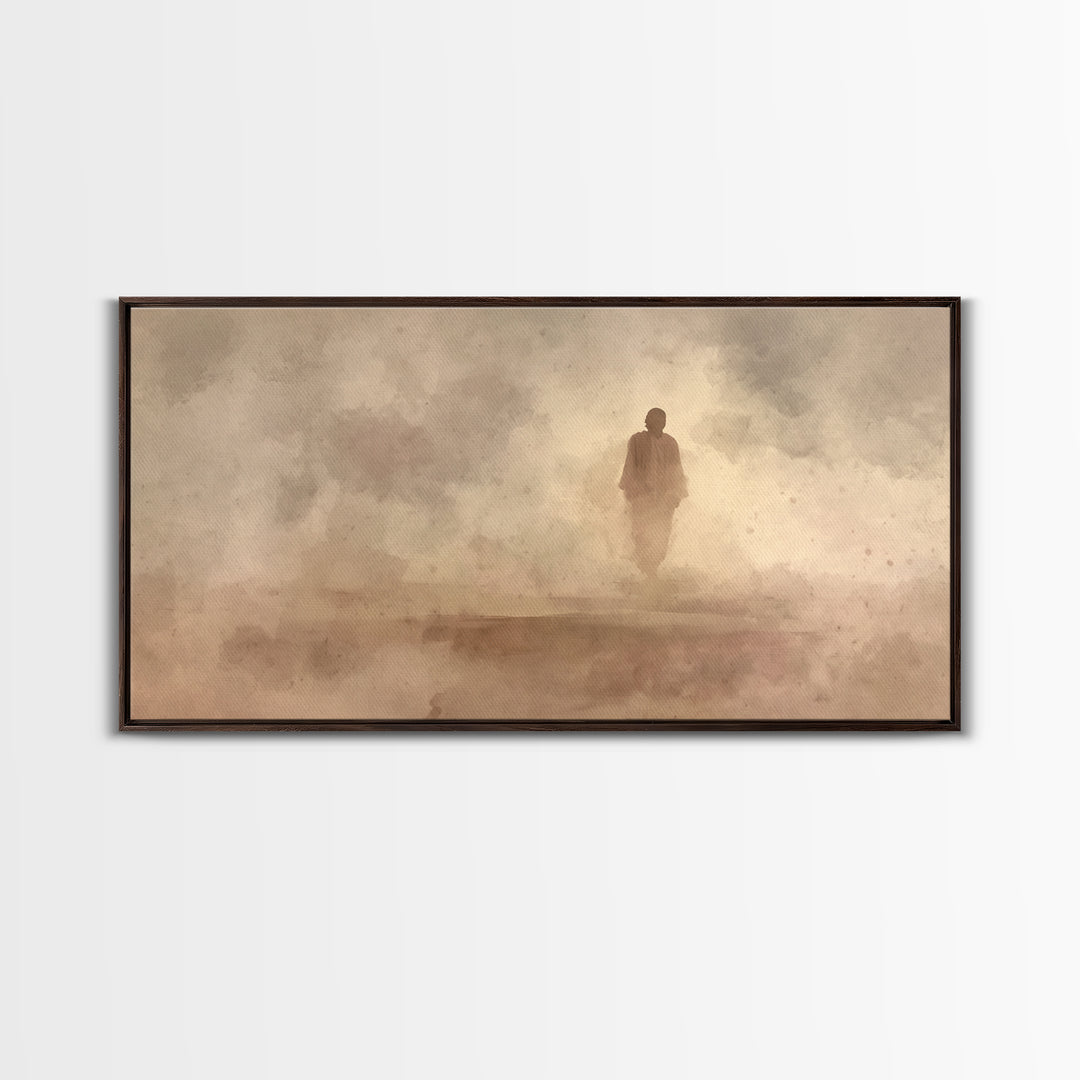 Desert Grace Mist, Framed Canvas Print, Christian Wall Art, Jesus Painting, Christian Art Canvas, Christian Decor, Modern Christian Art, Su