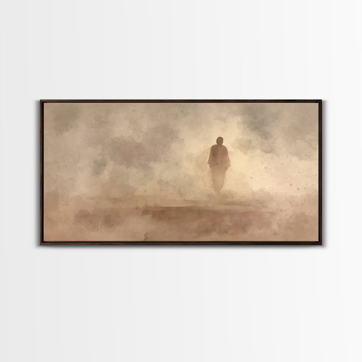 Desert Grace Mist, Framed Canvas Print, Christian Wall Art, Jesus Painting, Christian Art Canvas, Christian Decor, Modern Christian Art, Su