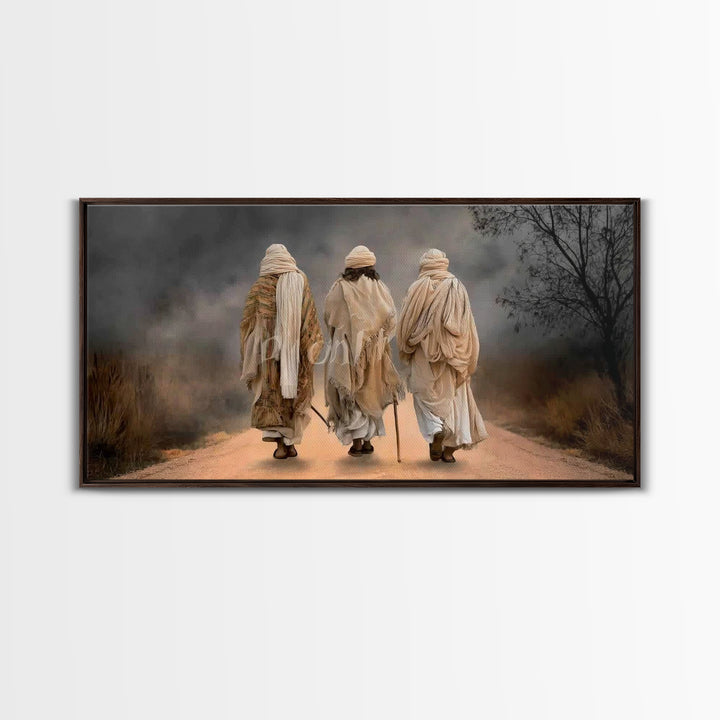 Sacred Companions, Framed Canvas Print, Christian Art Canvas, Jesus Painting, Christian Wall Art, Christian Christmas Art, Christmas Art