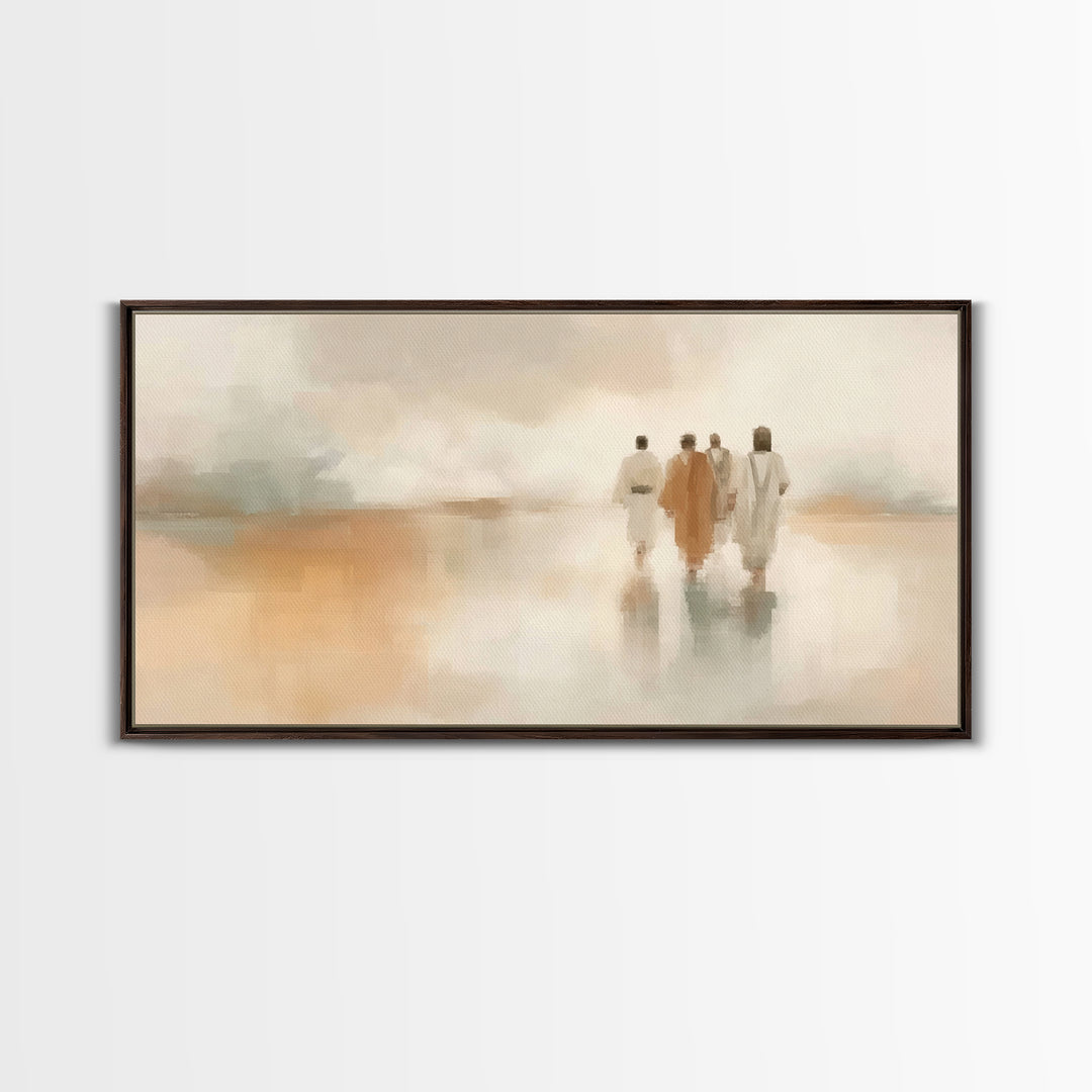 Faithful Journey - Framed Canvas Print - Christian Wall Art - Christian Art Print - Jesus Painting - Modern Christian Painting - Christmas