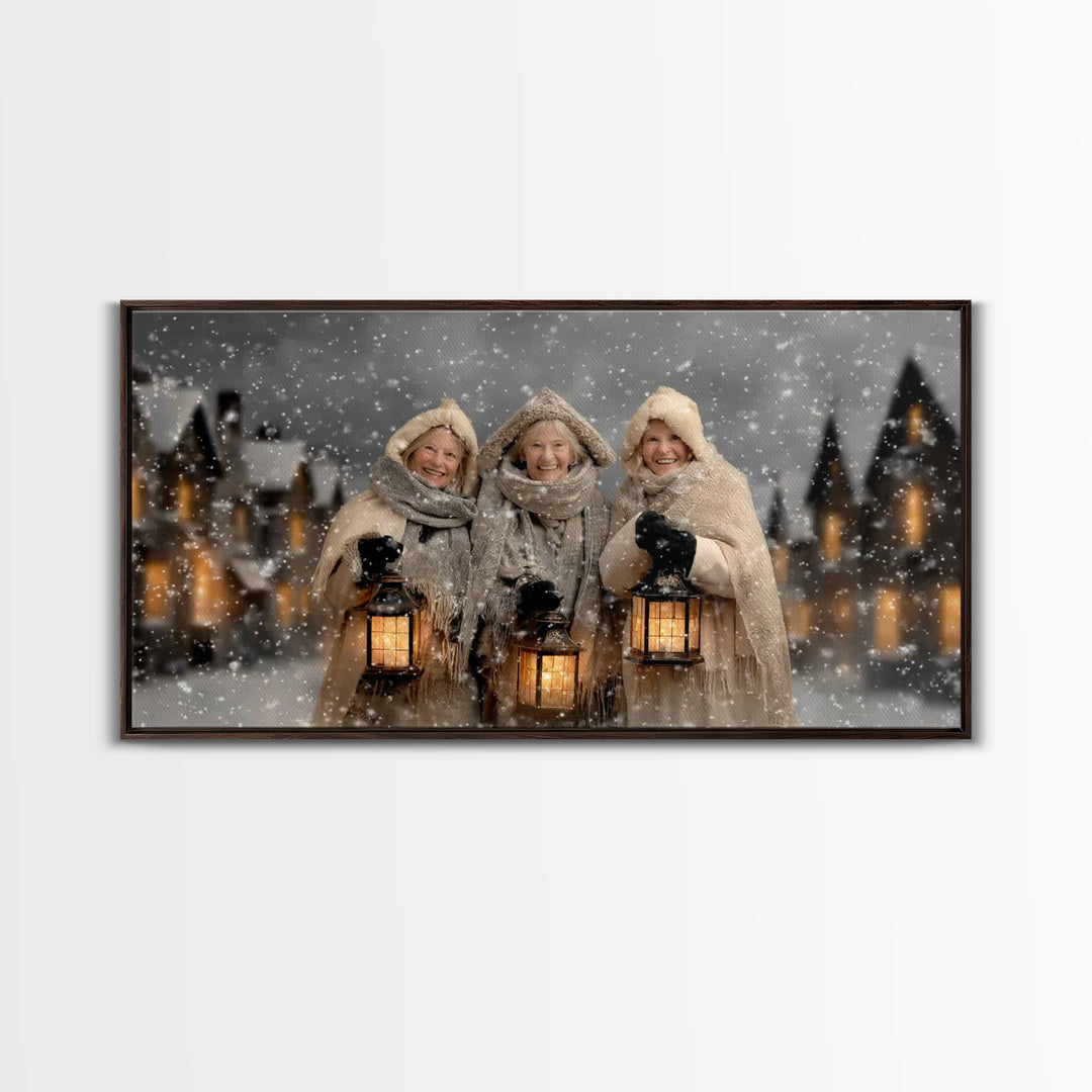 Winter Lantern Grace – Framed Canvas Print – Christmas Wall Art – Christian Art Canvas – Christian Christmas Art – Christian Gift Ideas – C