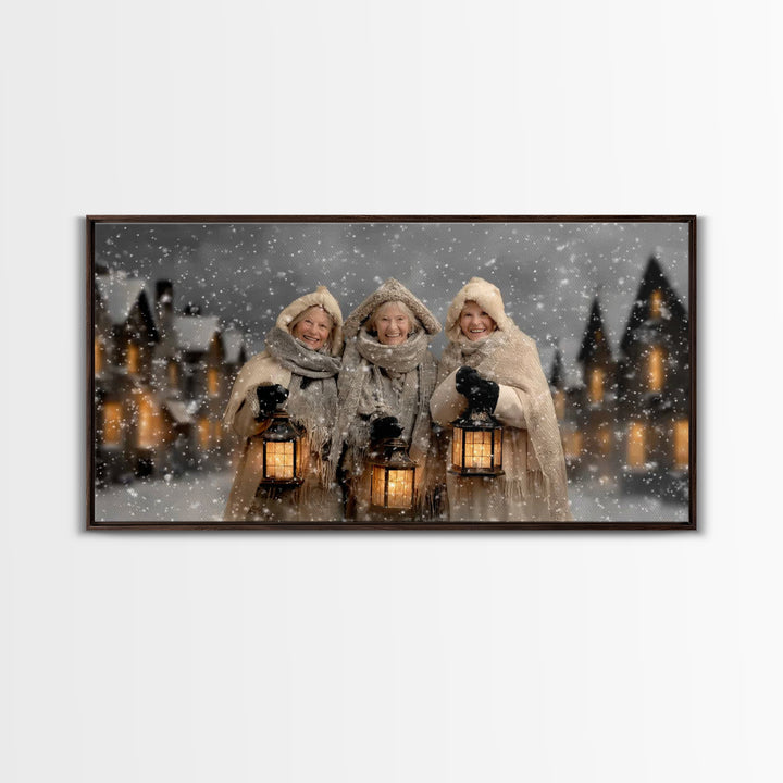 Winter Lantern Grace – Framed Canvas Print – Christmas Wall Art – Christian Art Canvas – Christian Christmas Art – Christian Gift Ideas – C