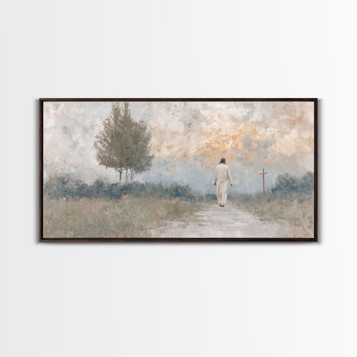 Path Of Mercy – Framed Canvas Print – Christian Wall Art – Jesus Painting – Christian Art Canvas – Christian Decor