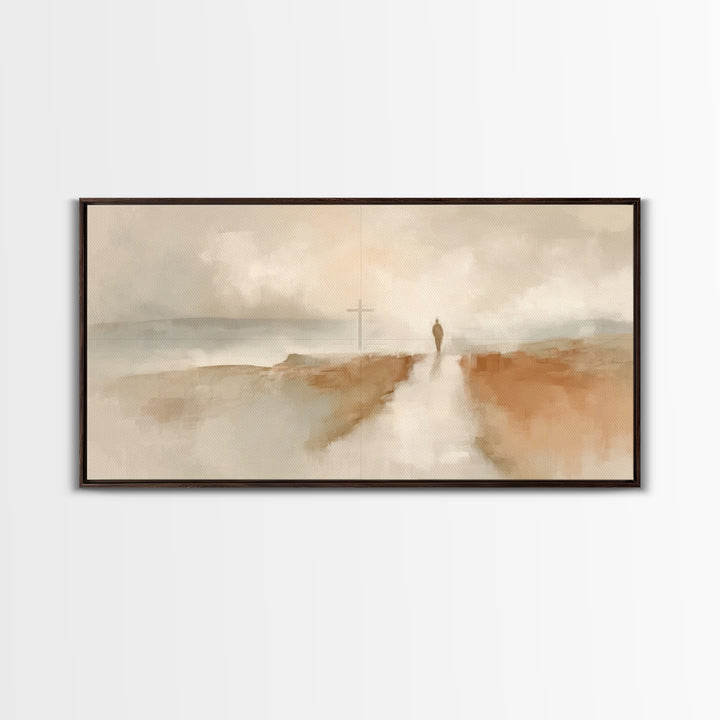 Dawn Of Hope, Framed Canvas Print, Christian Art Canvas, Christian Christmas Art, Jesus Painting, Christmas Wall Art