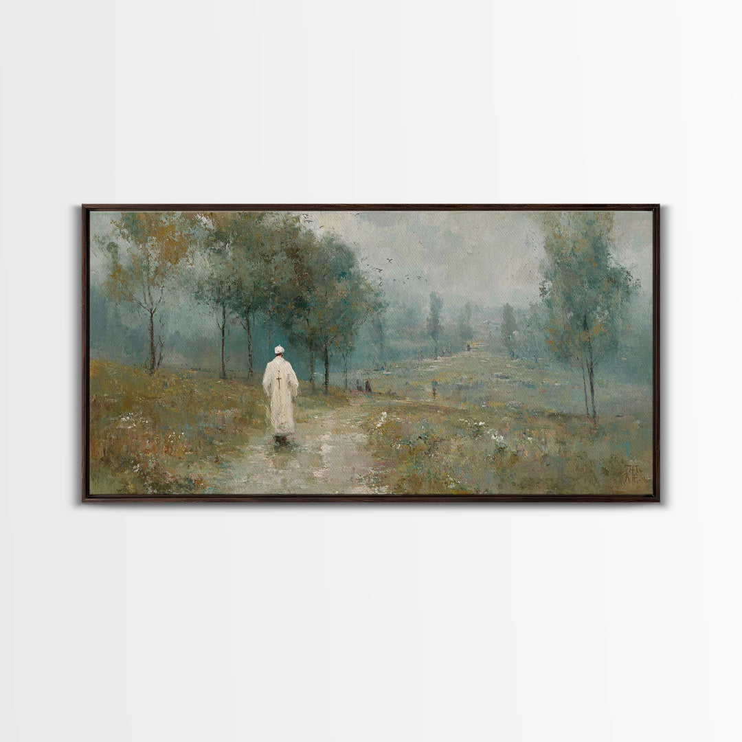 Peaceful Calling, Framed Canvas Print, Christian Wall Art, Christian Art Painting, Jesus Painting Canvas, Christian Decor