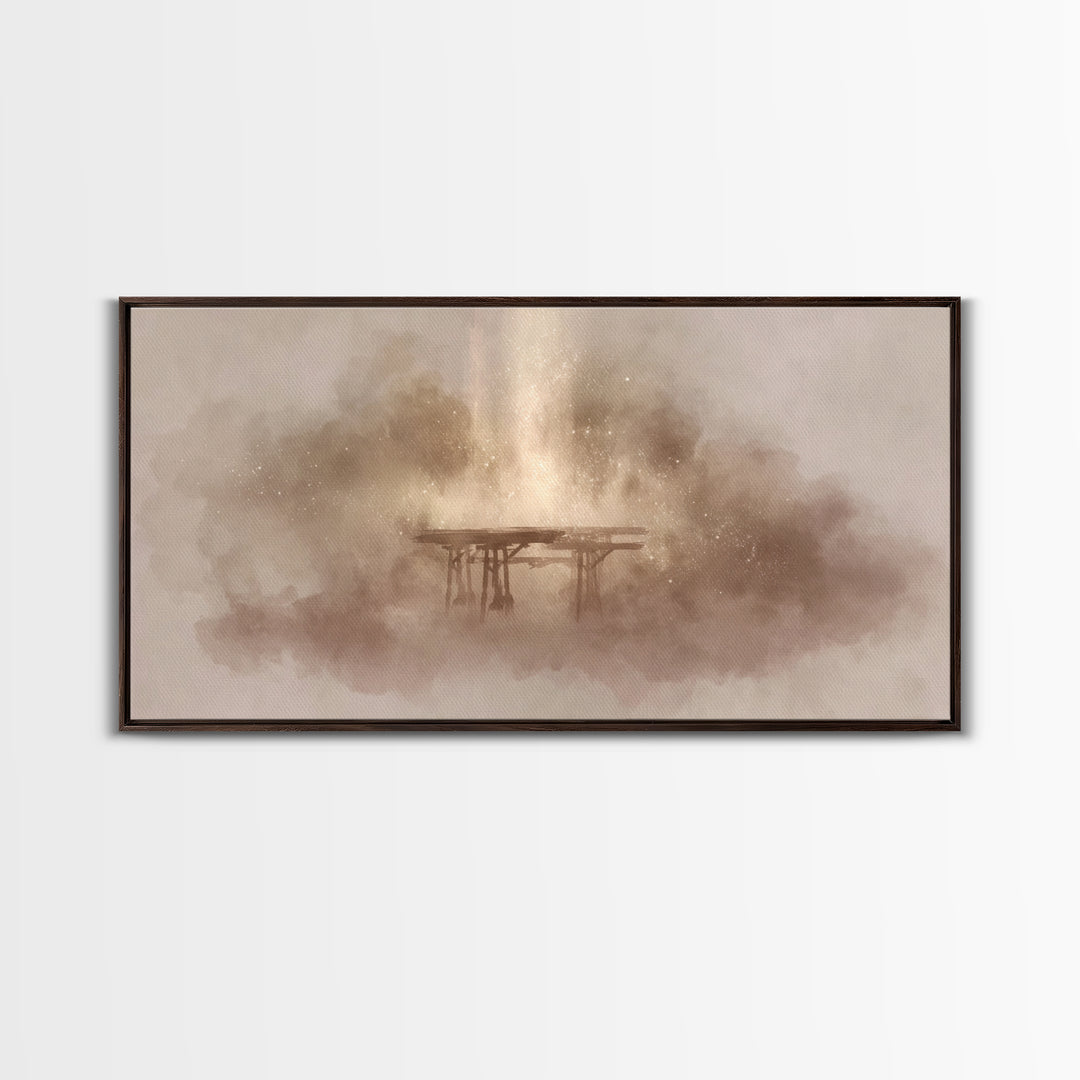 Divine Ascension, Framed Canvas Print, Christian Art Canvas, Christian Wall Art, Jesus Painting, Christian Decor