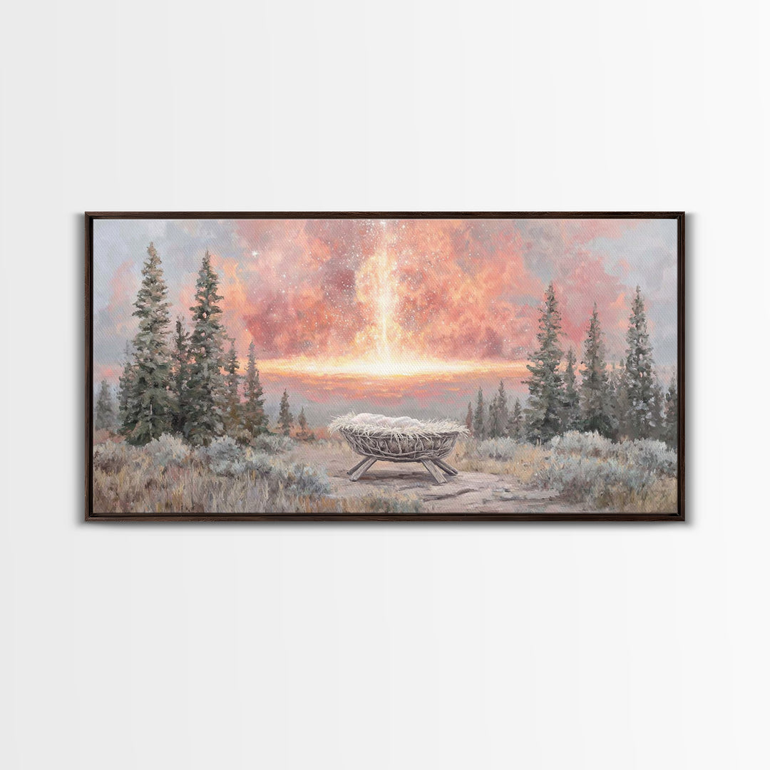 Star Of Bethlehem – Framed Canvas Print – Christian Christmas Art – Christmas Wall Art – Christian Art Canvas – Christian Decor