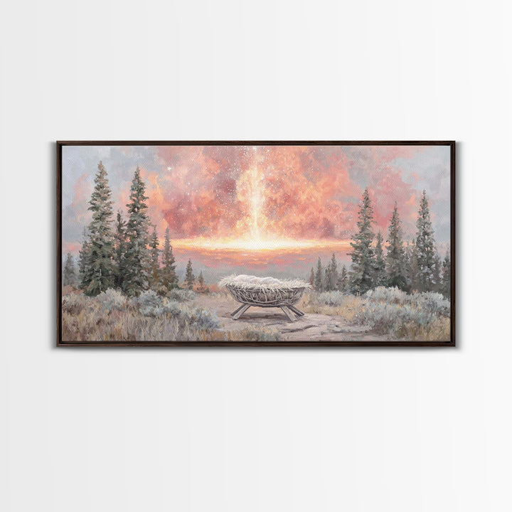 Star Of Bethlehem – Framed Canvas Print – Christian Christmas Art – Christmas Wall Art – Christian Art Canvas – Christian Decor