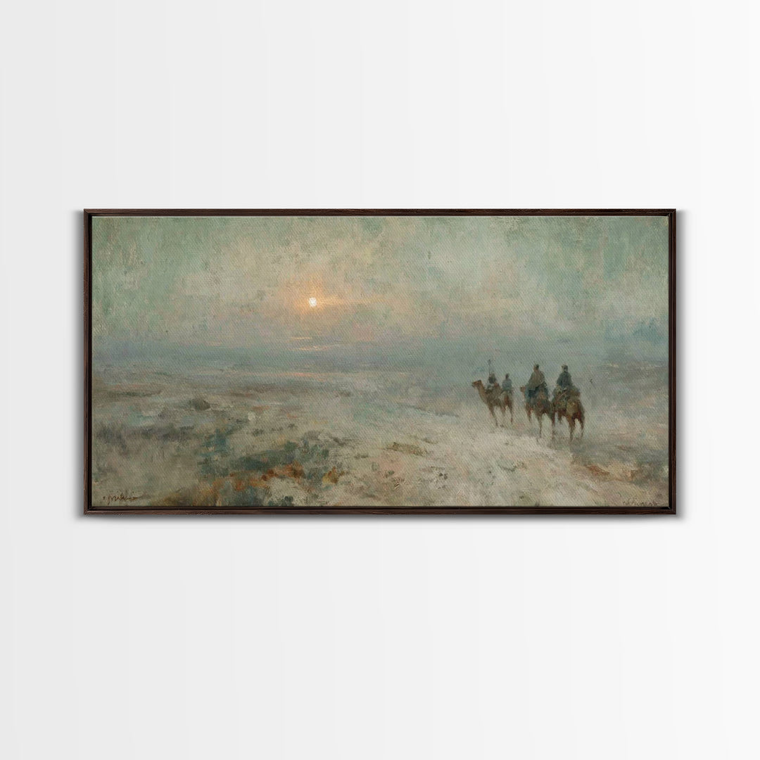 Starborn Pilgrimage, Framed Canvas Print, Christmas Art Prints, Christian Christmas Art, Christian Art Canvas, Christian Wall Art