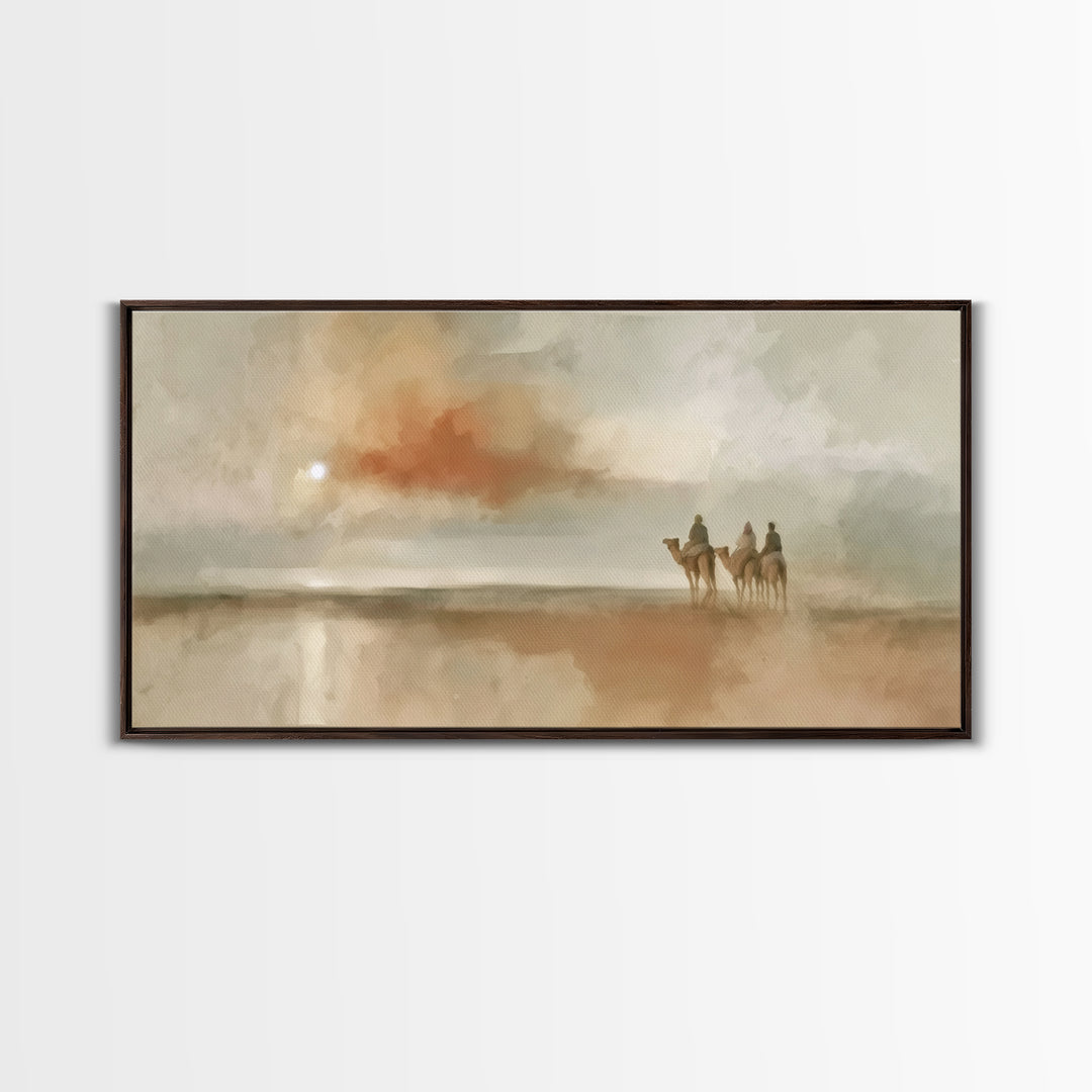 Celestial Caravan | Framed Canvas Print | Christian Wall Art | Christmas Canvas Wall Art | Christian Art Canvas | Christmas Art Prints
