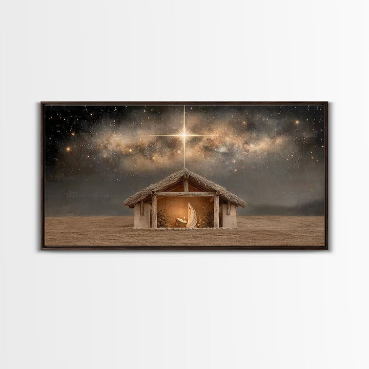 Sacred Dawn – Framed Canvas Print – Christian Canvas – Christian Art – Christian Decor – Jesus Art – Christian Gifts – Christmas Art