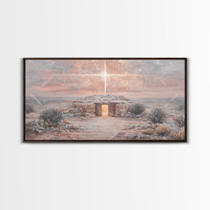 Radiant Birth – Framed Canvas Print – Christian Art – Christian Gifts – Christian Canvas – Christmas Art – Jesus Art – Christian Decor