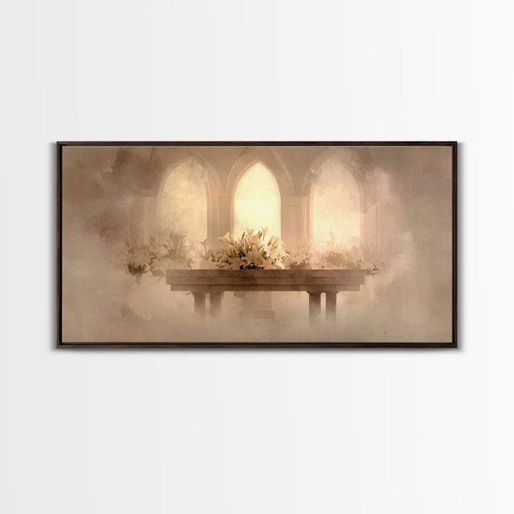 Holy Bloom | Framed Canvas Print | Christian Art Print | Christian Wall Art | Subtle Christian Paintings | Christian Decor | Christian Chri