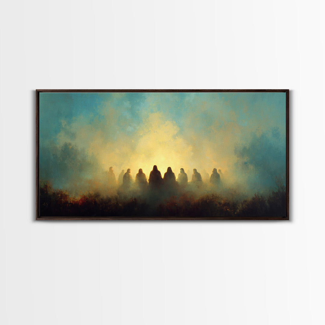Heavenly Assembly – Framed Canvas Print – Christian Art – Jesus Painting – Christian Canvas – Christian Wall Art – Christian Gifts