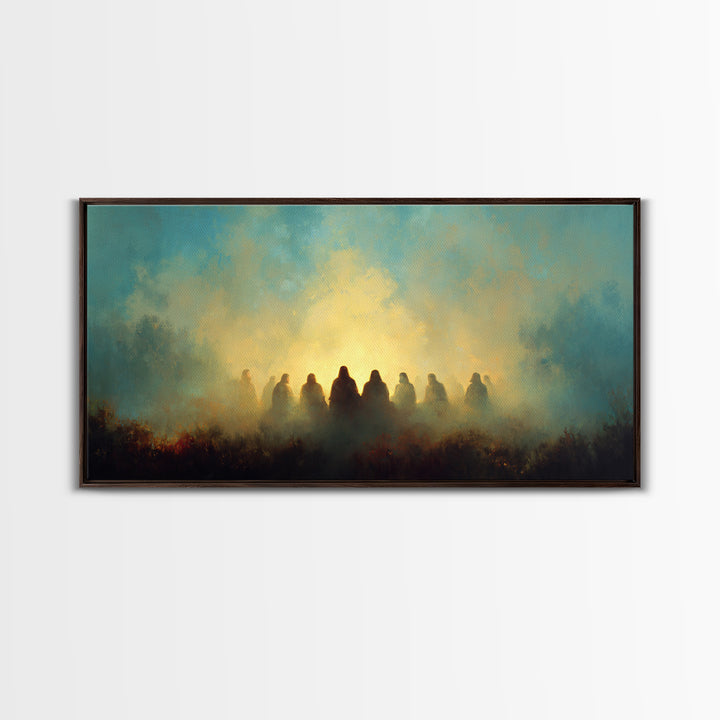 Heavenly Assembly – Framed Canvas Print – Christian Art – Jesus Painting – Christian Canvas – Christian Wall Art – Christian Gifts