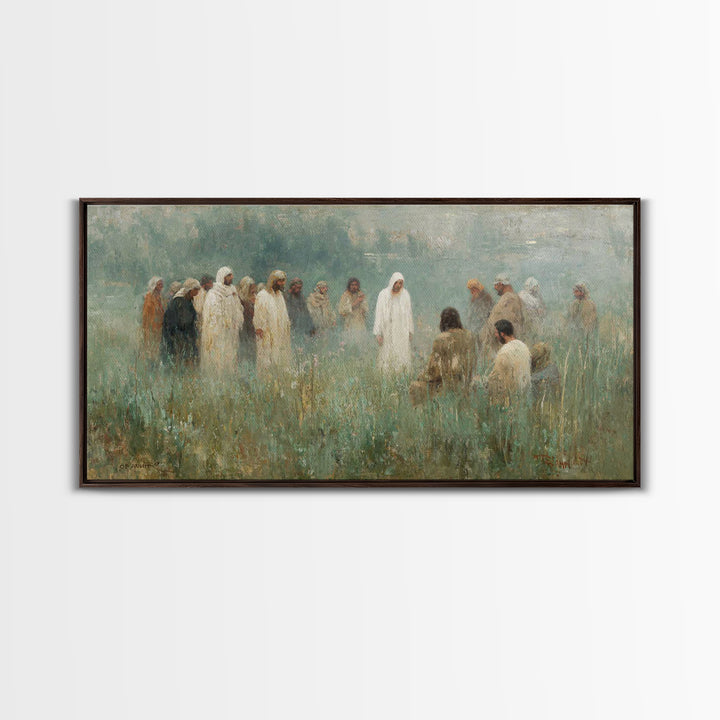 Field Of Peace – Framed Canvas Print – Christian Art Canvas – Christian Paintings – Jesus Art – Christian Wall Art – Christian Decor