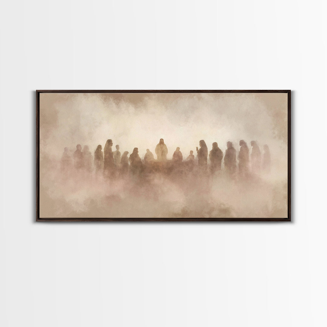 Sacred Gathering – Framed Canvas Print – Christian Wall Art – Jesus Art – Christian Art Canvas – Christian Gifts – Christian Painting