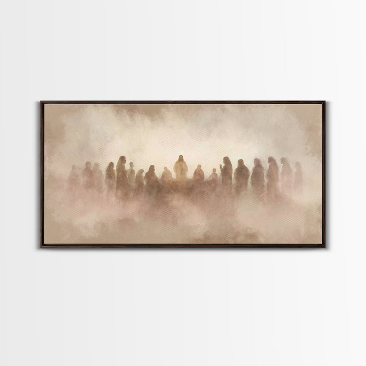 Sacred Gathering – Framed Canvas Print – Christian Wall Art – Jesus Art – Christian Art Canvas – Christian Gifts – Christian Painting