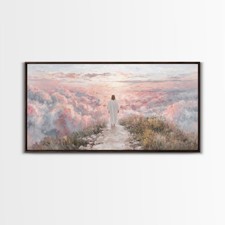 Path Of Faith – Framed Canvas Print – Christian Wall Art – Christian Art – Jesus Painting – Christian Art Canvas – Christian Decor