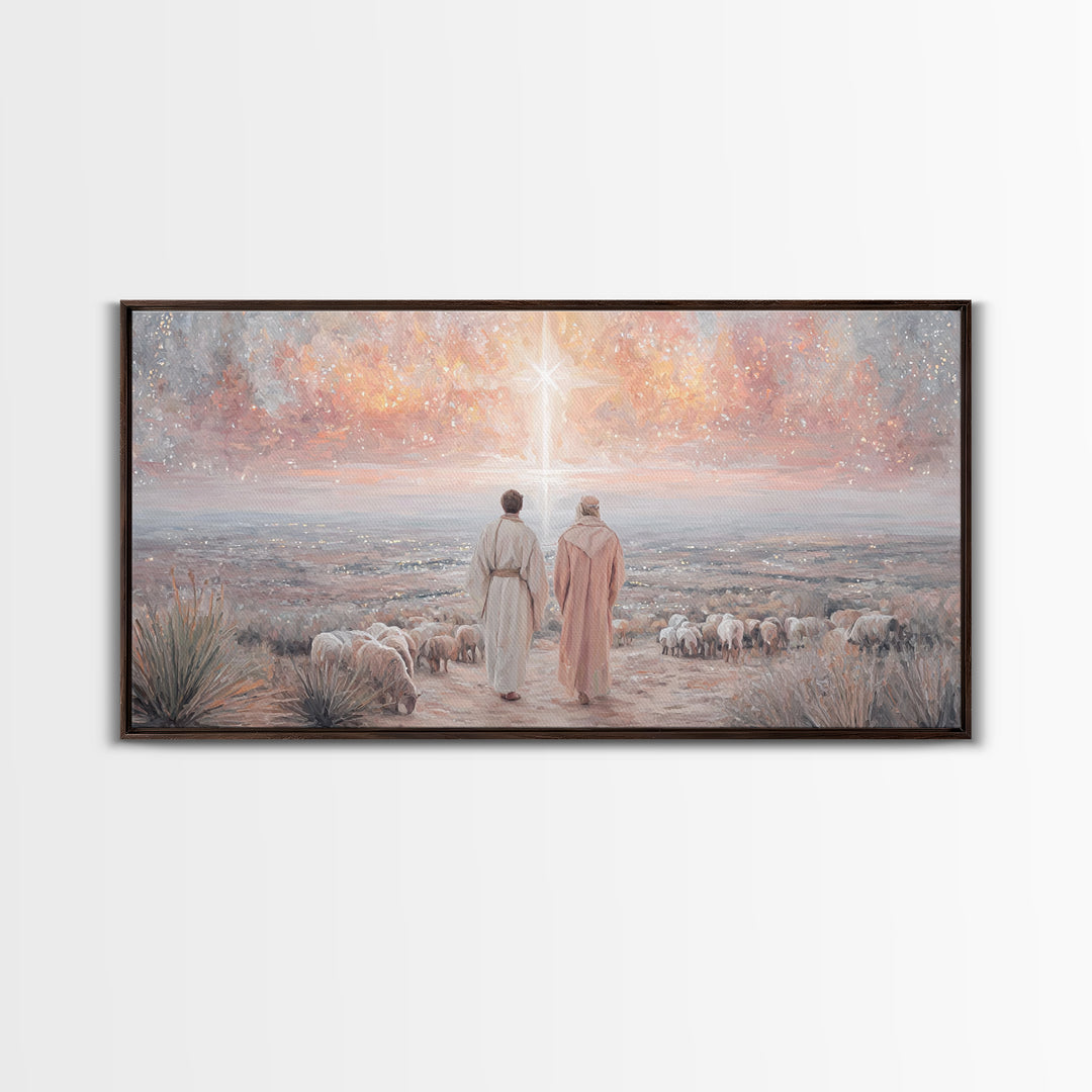 Guiding Star Promise – Framed Canvas Print – Christian Wall Art – Christian Art Canvas – Jesus Christmas Art – Christmas Wall Art – Christi