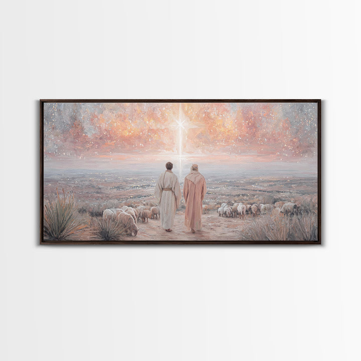 Guiding Star Promise – Framed Canvas Print – Christian Wall Art – Christian Art Canvas – Jesus Christmas Art – Christmas Wall Art – Christi