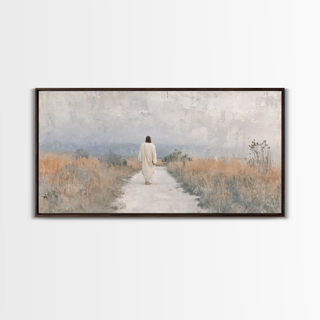 Fields Of Mercy | Framed Canvas Print | Christian Art Print | Jesus Painting | Christian Wall Art | Minimalist Christian Art | Christian Ch