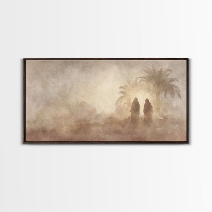 Desert Pilgrims – Framed Canvas Print – Christian Wall Art – Christian Art Canvas – Vintage Christian Art – Christian Gift – Christian Pain
