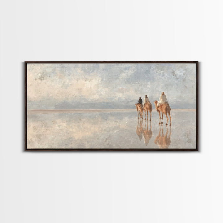 Journey Of The Wisemen, Framed Canvas Print, Christian Christmas Art, Christian Paintings, Large Christian Art, Christian Art Canvas, Chris