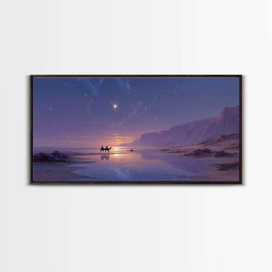 Star of the Wayfarers – Framed Canvas Print – Christian Wall Art – Christian Art Canvas – Christmas Art – Christian Painting – Christian Ch