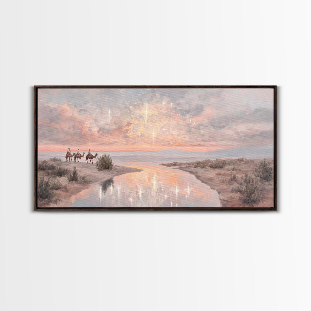 Gifts of the East | Framed Canvas Print | Christian Wall Art | Christmas Art | Christian Art Canvas | Vintage Christmas Art | Christian Chr
