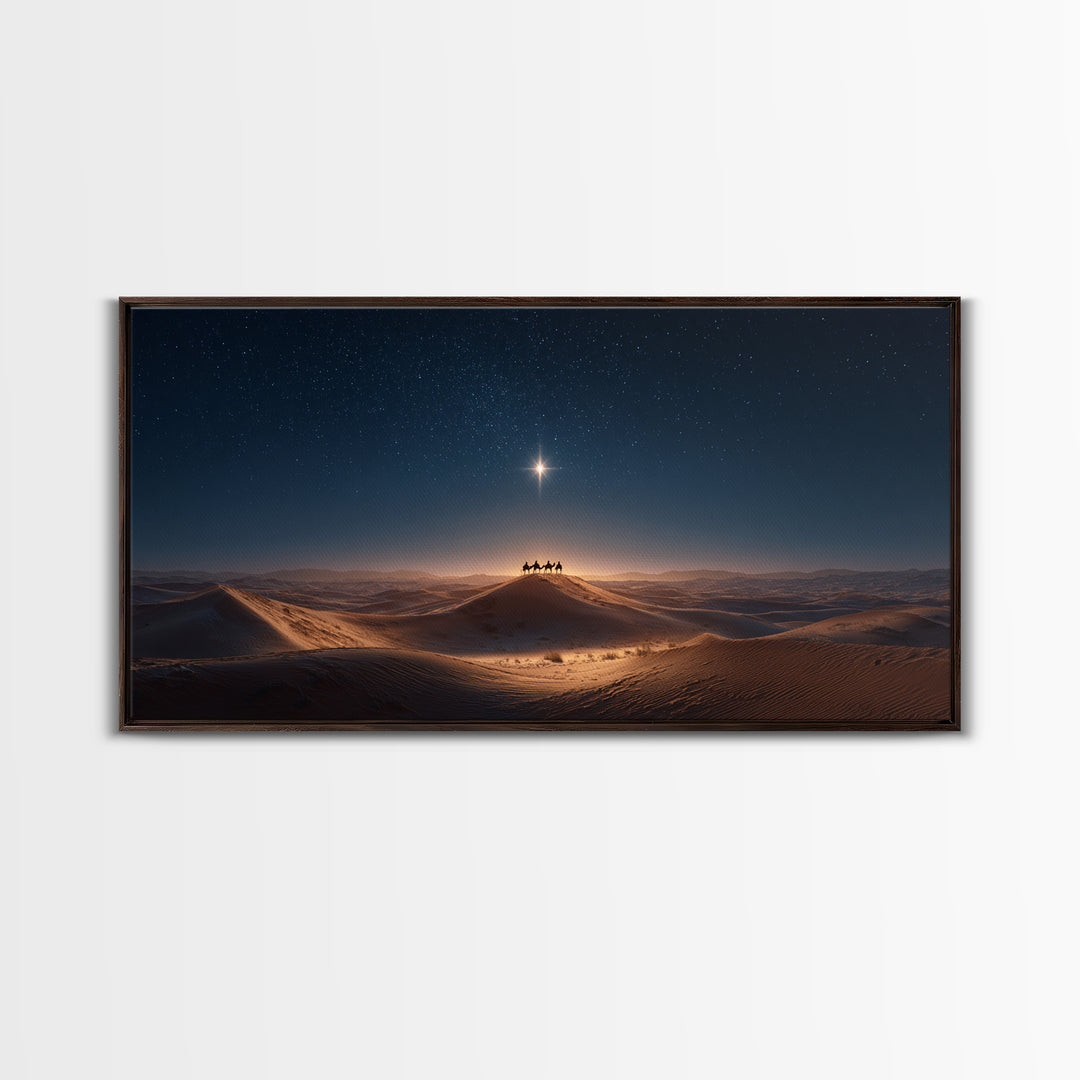 Radiance of Dawn, Framed Canvas Print, Christmas Art Prints, Christian Christmas Art, Christian Wall Art, Christian Art Painting, Modern Ch