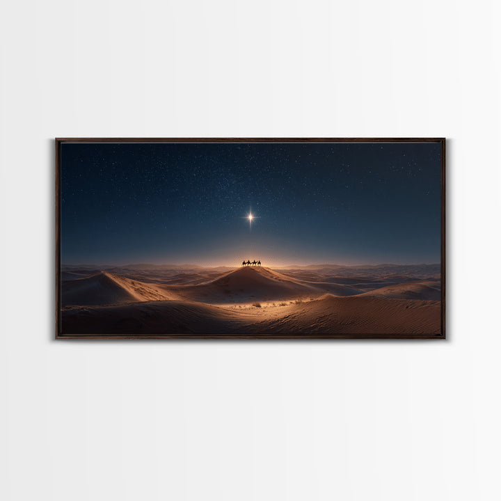 Radiance of Dawn, Framed Canvas Print, Christmas Art Prints, Christian Christmas Art, Christian Wall Art, Christian Art Painting, Modern Ch