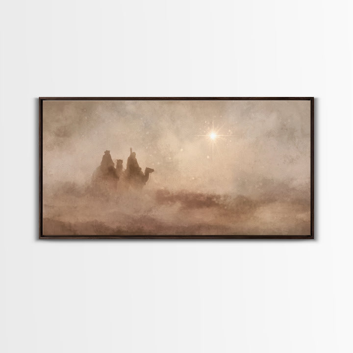 Celestial Path of Hope | Framed Canvas Print | Christian Christmas Art | Christian Painting | Christian Art Canvas | Christmas Wall Art | S